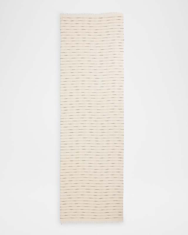 Striped Organic Cotton Mesh Scarf